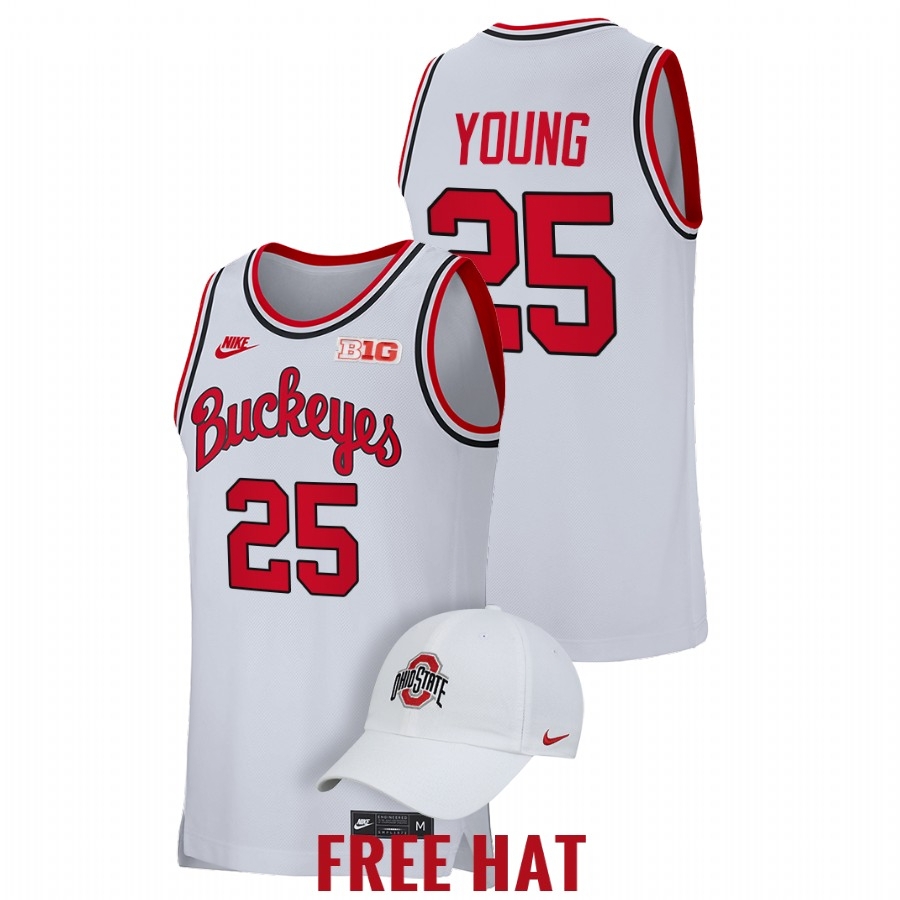 Ohio State Buckeyes Men's NCAA Kyle Young #25 Young 2021-22 Retro College Basketball Jersey EXY2249MO